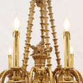 40X51 Inch 15 Lights Baroque Style Cast Copper Angles Antique French Empire Brass Chandelier-铜灯-Jecanoli