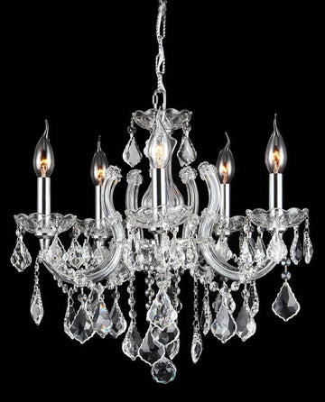 18'' Wide Small Chandelier 5 Lights Maria Theresa Crystal Chandelier MT01L5C-吊灯-Jecanoli