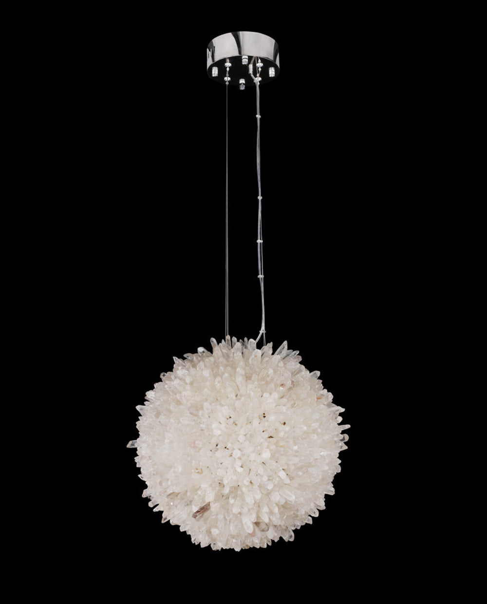 Clear Geode Quartz Crystal Ball Modern Pendant Light-现代灯-Jecanoli