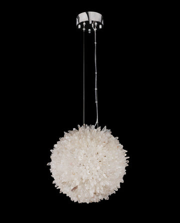 Clear Geode Quartz Crystal Ball Modern Pendant Light-现代灯-Jecanoli