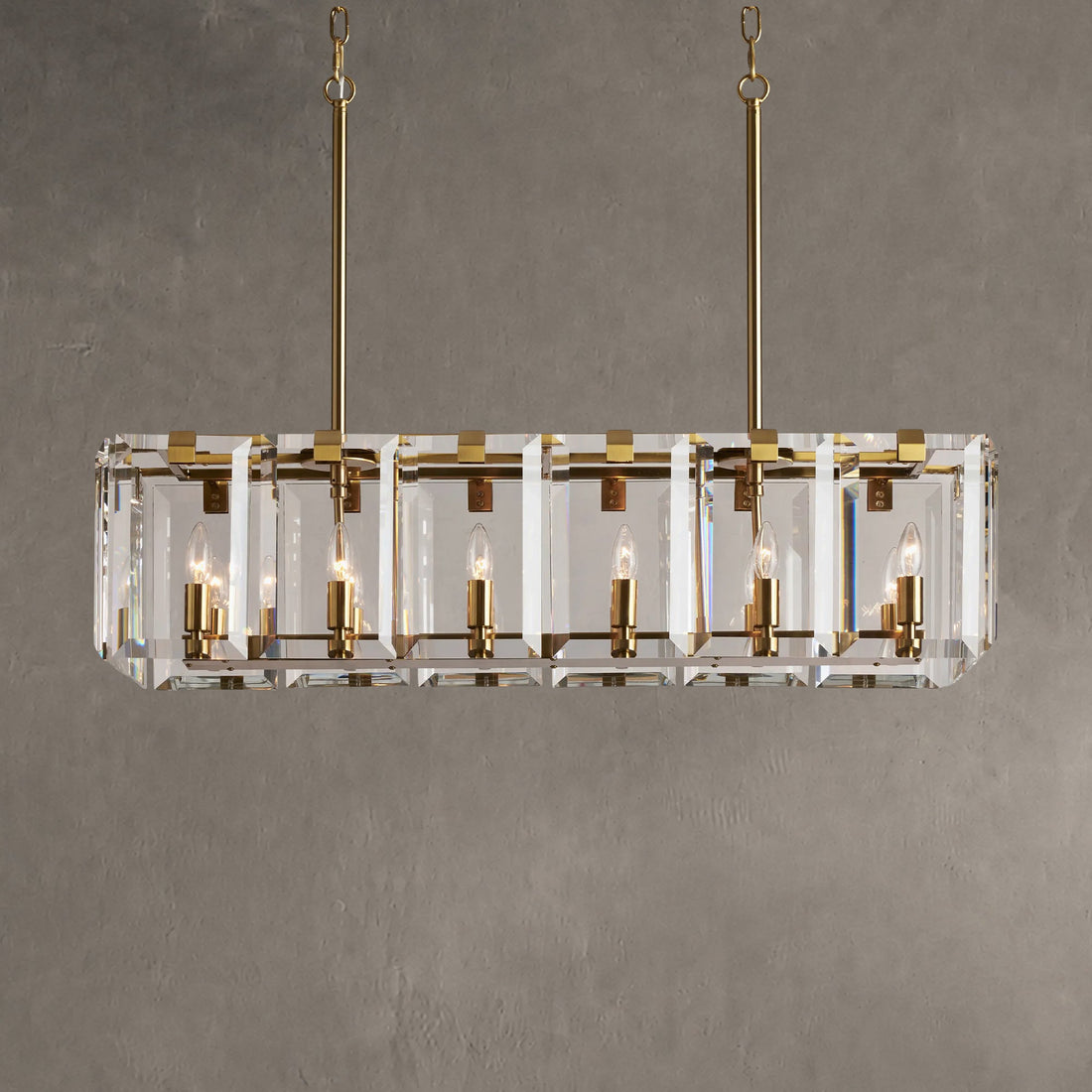 Amaya Rectangular Chandelier 12/16 Light