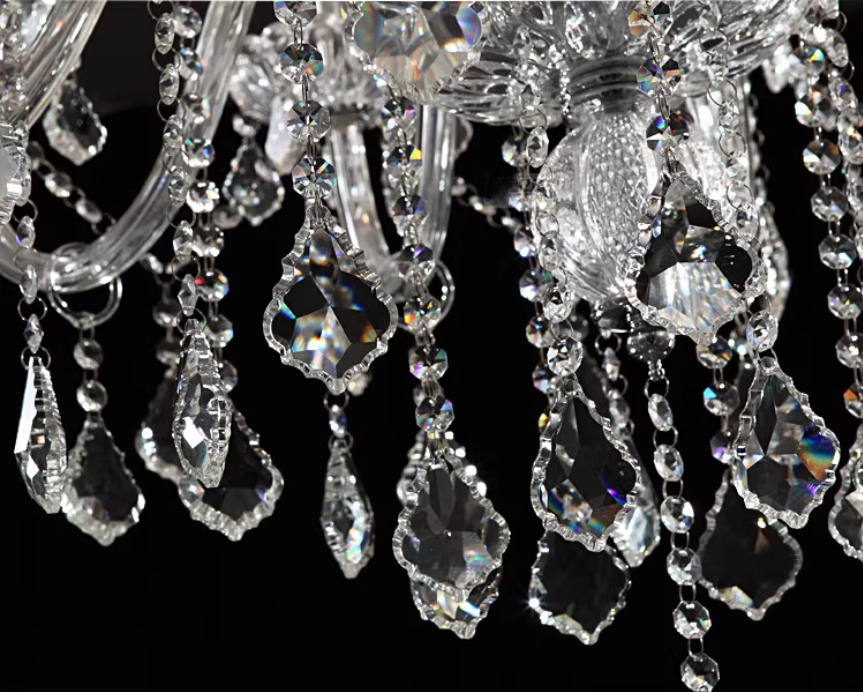 30 Lights Big Glass Chandelier for Foyer 47"W 61" H-大吊灯-Jecanoli
