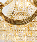 45X71 Inch Big Luxury Brass and Crystal Chandelier Lighting for High Ceiling Entrance-大吊灯-Jecanoli