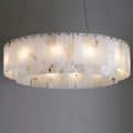 23''/ 32''/ 40'' Round Two-tier Alabaster Chandelier Lighting-现代灯-Jecanoli