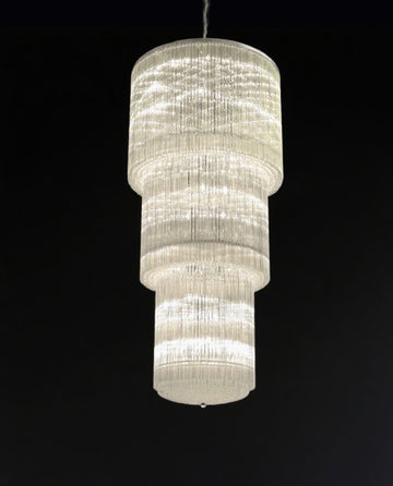 Modern Long Chandelier Lighting for Foyer 39"W 138"H-大吊灯-Jecanoli