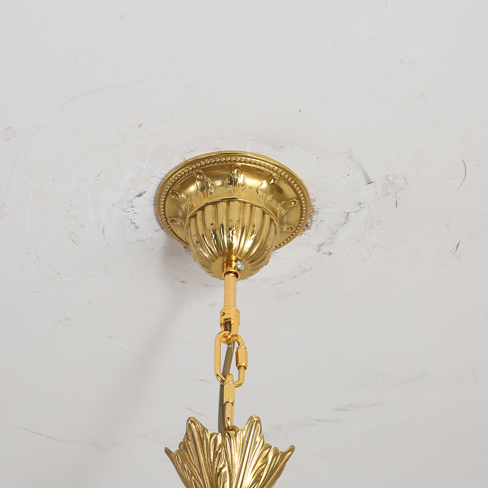 55 Inch Linear Chandelier Antique Copper and Crystal Kitchen Island Chandelier-铜灯-Jecanoli
