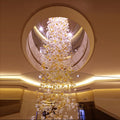Custom Long Glass Bubble Chandelier 39