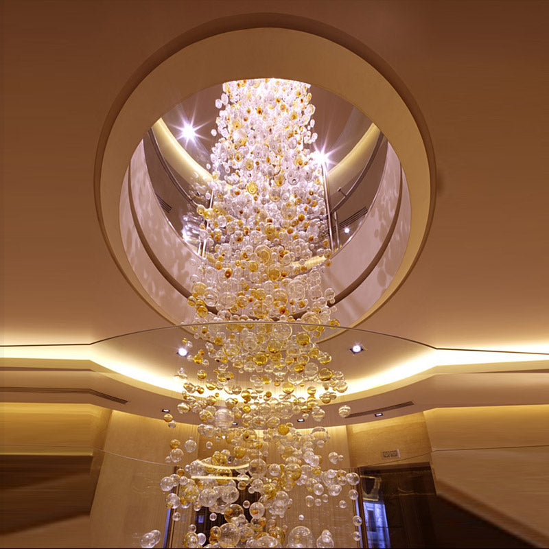Custom Long Glass Bubble Chandelier 39"W 339"H-大吊灯-Jecanoli