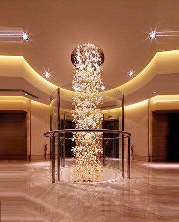 Custom Long Glass Bubble Chandelier 39"W 339"H-大吊灯-Jecanoli