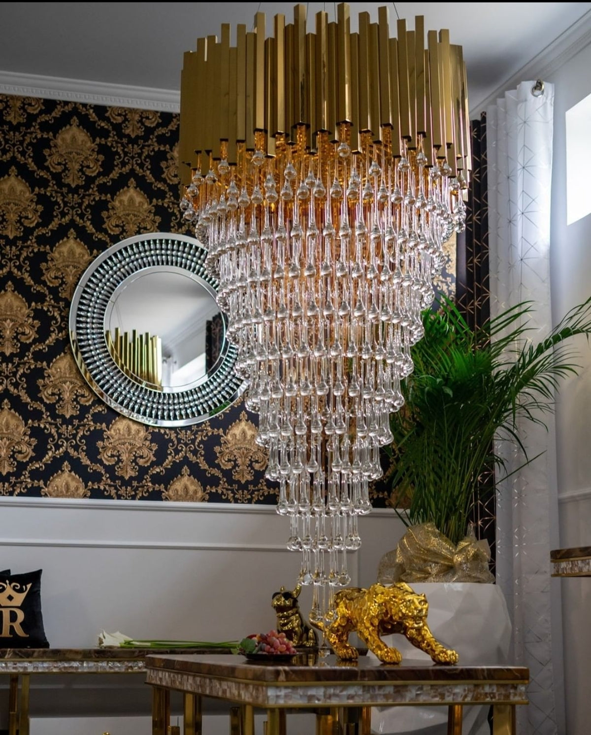 Luxxu Trump Chandelier 35" W 71"H-大吊灯-Jecanoli