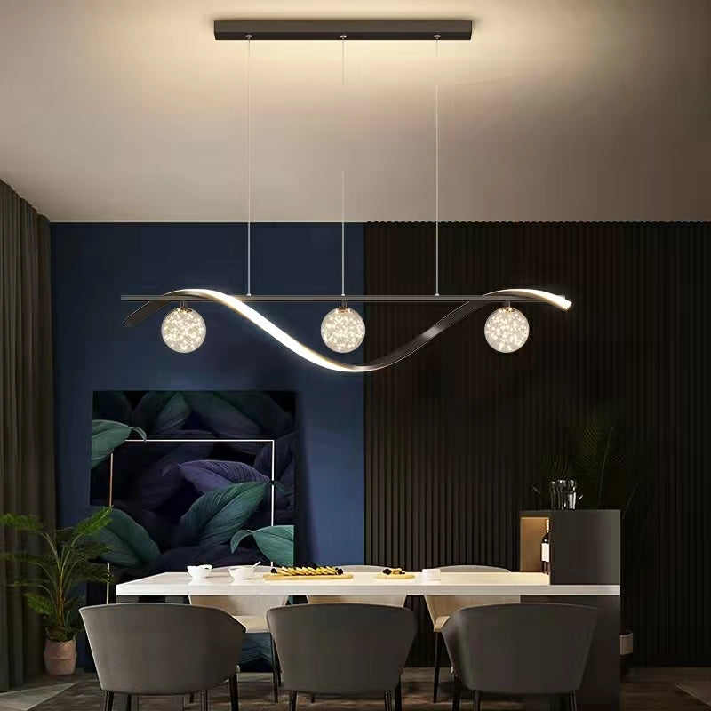 Modern Dining Room Chandelier Concise Style Glass Ball Starlight Ceiling Lamp Luxury Bar Counter Light-Jecanoli