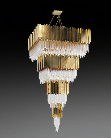 Rectangle Luxxu Empire Chandelier 42"W 75"H-大吊灯-Jecanoli