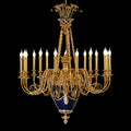 40X51 Inch 15 Lights Baroque Style Cast Copper Angles Antique French Empire Brass Chandelier-铜灯-Jecanoli