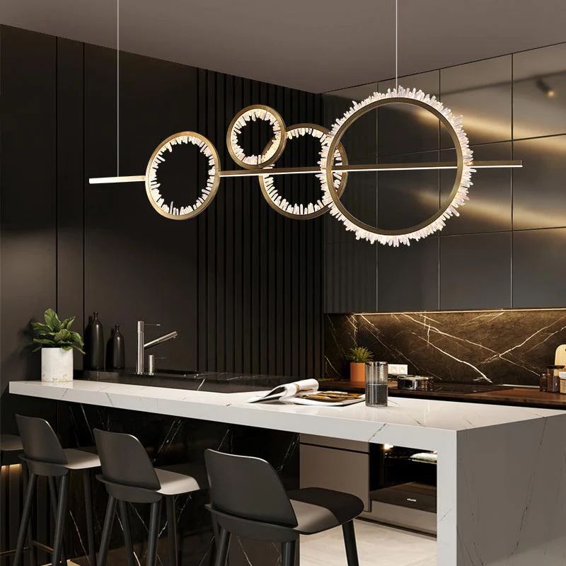 Rock Crystal Gear Chandelier - JE