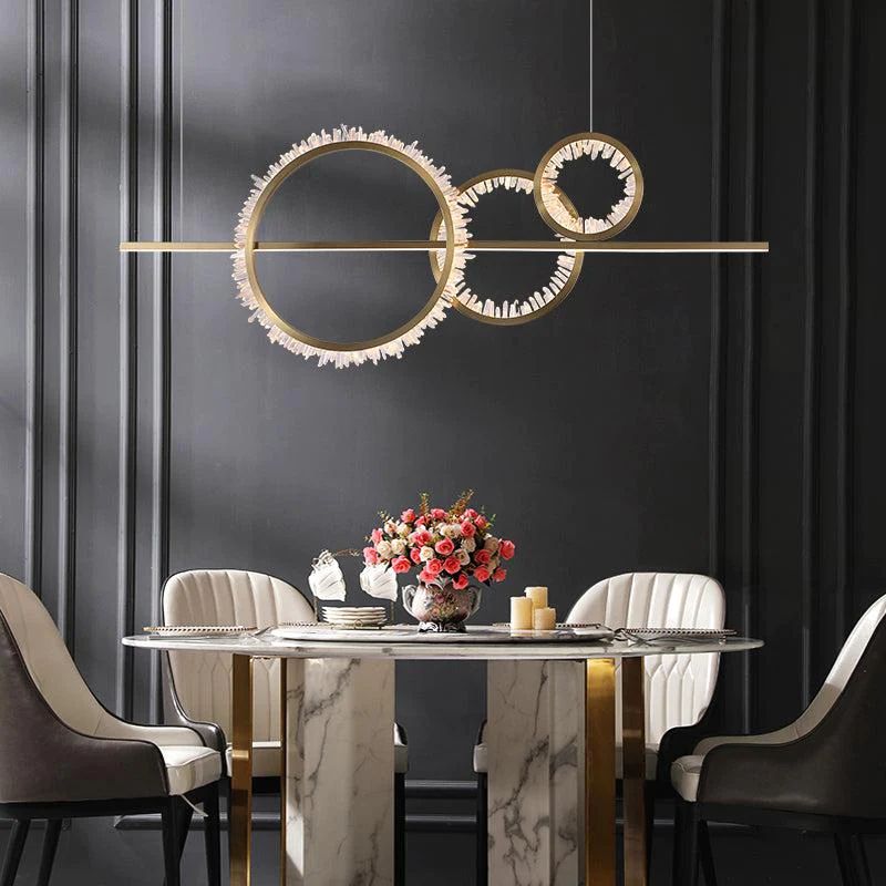 Rock Crystal Gear Chandelier - JE