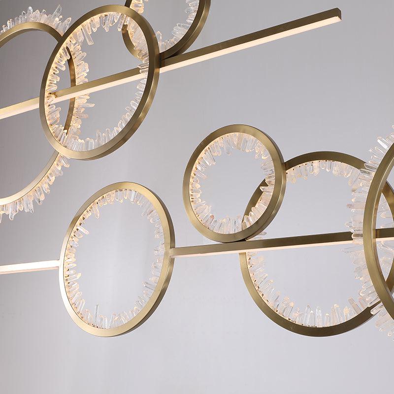 Rock Crystal Gear Chandelier - JE