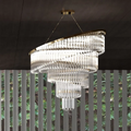 Gold Plated Spiral Crystal Designer Chandelier 39