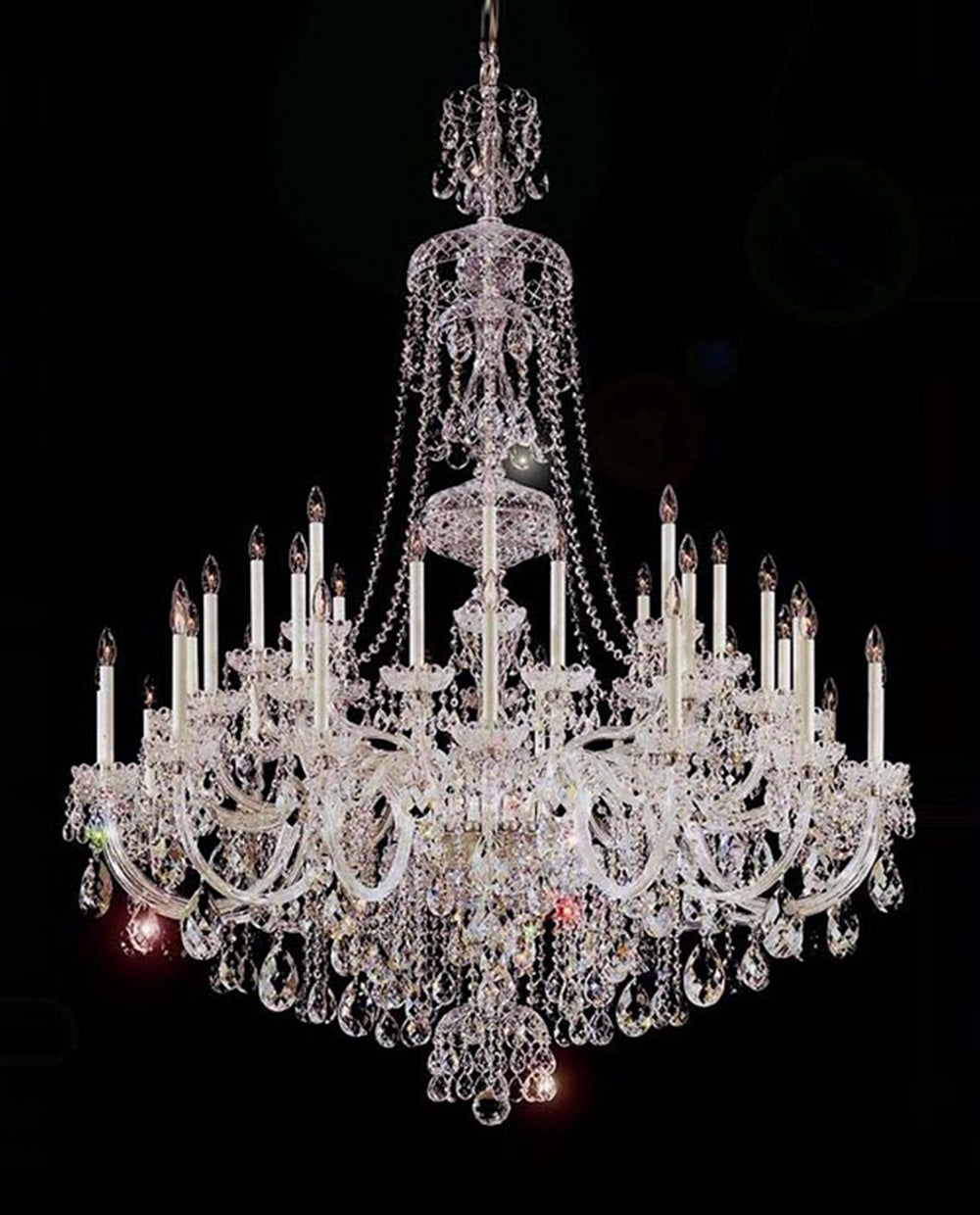 42 Lights Big Glass Chandelier for Hallway 59"W 75"H-大吊灯-Jecanoli