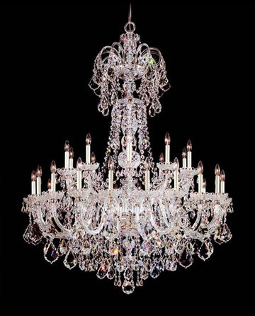 30 Lights Big Glass Chandelier for Foyer 47"W 61" H-大吊灯-Jecanoli