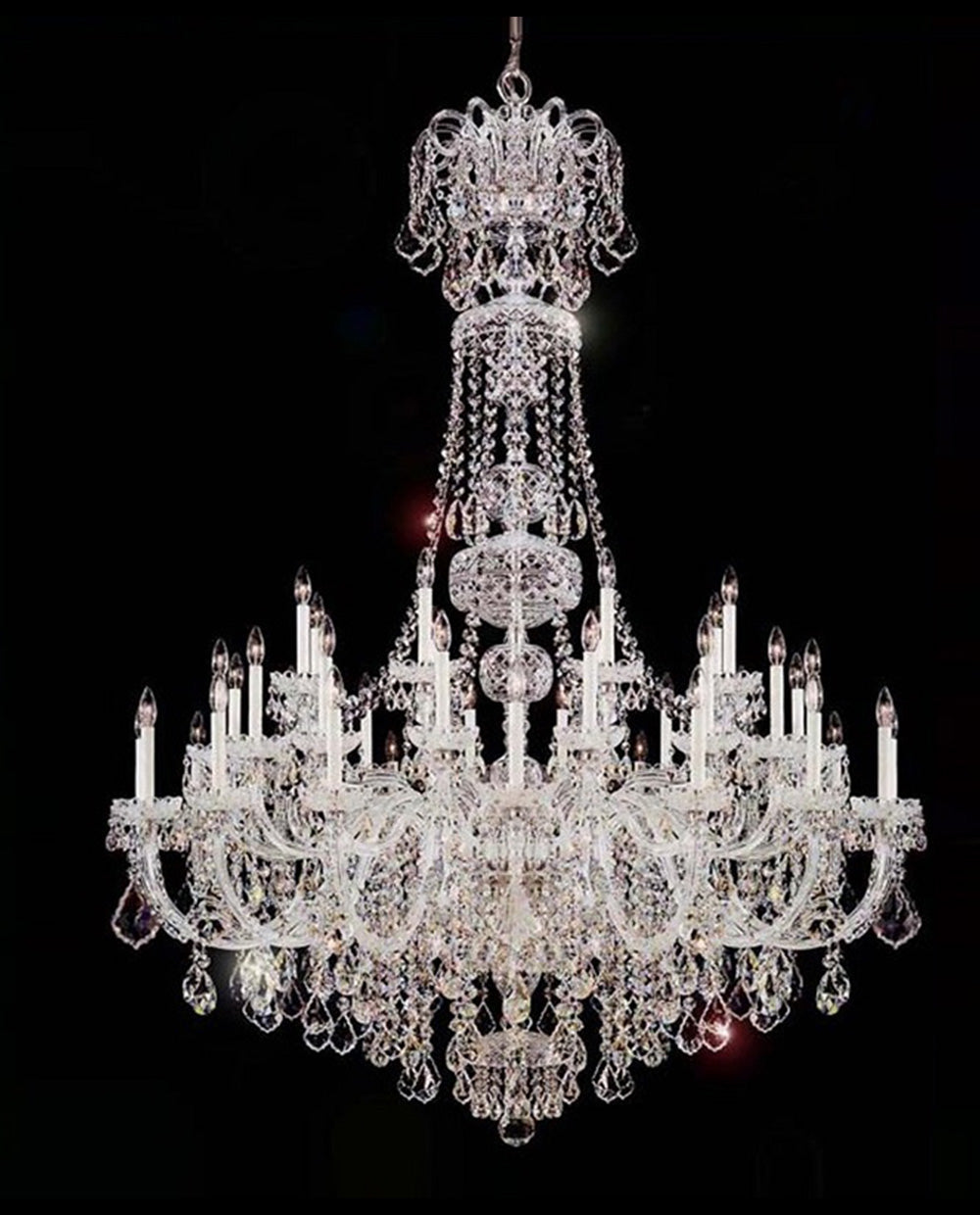 45 Lights Large Glass Chandelier for Lobby 59"W 76"H-大吊灯-Jecanoli