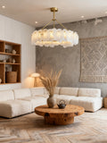 24''/ 31.5''/ 40'' Round Chandelier Modern Halo Alabaster Lighting for Bedroom-现代灯-Jecanoli