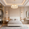 23''/ 32''/ 40'' Round Two-tier Alabaster Chandelier Lighting-现代灯-Jecanoli