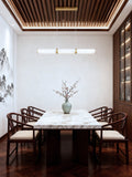 40''/ 48''/ 55'' Linear Chandelier Modern Alabaster Chandelier Lighting for Kitchen Island-现代灯-Jecanoli