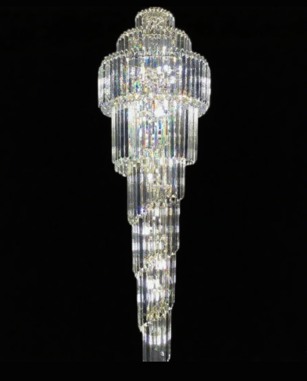 Custom made staircase chandelier 22"W 71"H-大吊灯-Jecanoli