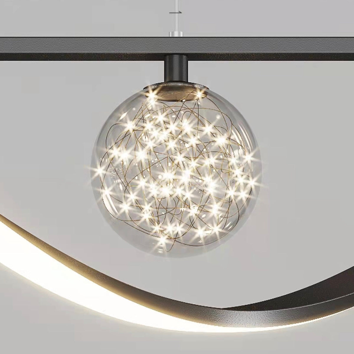 Modern Dining Room Chandelier Concise Style Glass Ball Starlight Ceiling Lamp Luxury Bar Counter Light-Jecanoli
