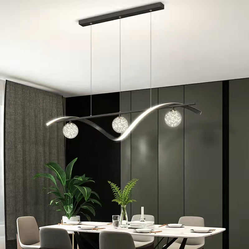 Modern Dining Room Chandelier Concise Style Glass Ball Starlight Ceiling Lamp Luxury Bar Counter Light-Jecanoli