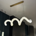 Modern Artistic Spring-shaped Natural Crystal Chandelier Modern Artistic Spring-shaped Natural Crystal Chandelier for Dining Room/Kitchen Island/Low Ceilings