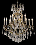 31'' Living Room Chandelier 12 Lights Antique Wrought Iron Crystal Chandelier Lighting WI01L12-吊灯-Jecanoli