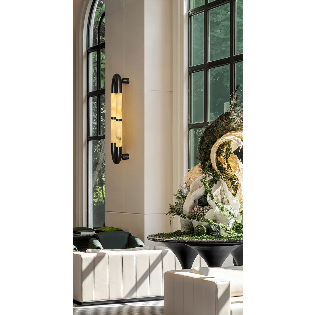 Alabaster Tube Wall Sconce-Wall Sconces-Jecanoli