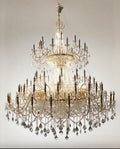 7ft Wide Large Gold Crystal Chandelier for Foyer 83