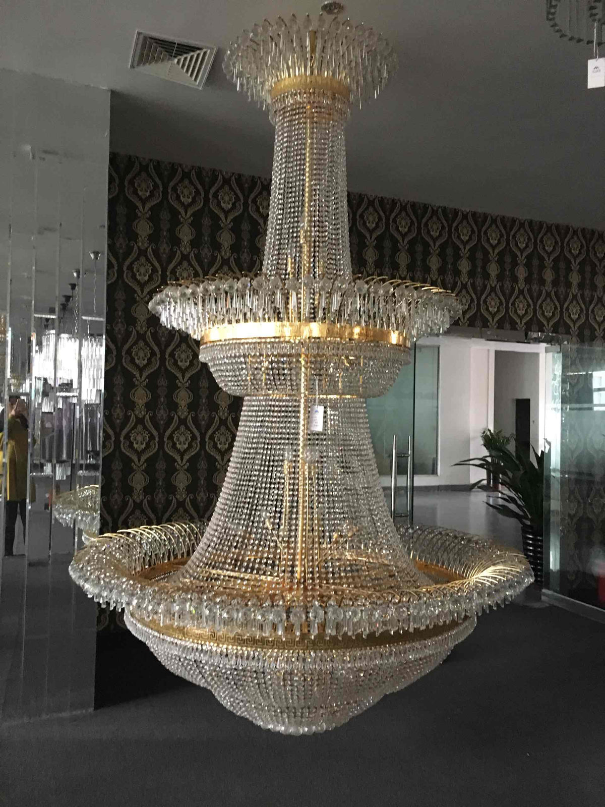 Extra Large Foyer Crystal Chandelier Lighting 98"W 134"H-大吊灯-Jecanoli