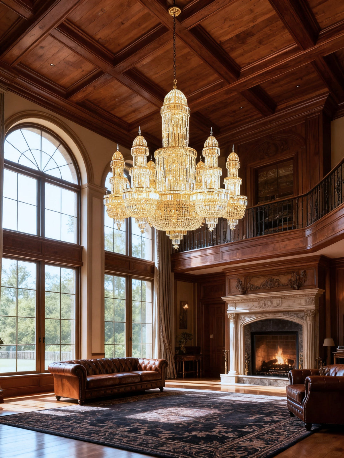 Custom Crystal Chandelier Mosque Chandelier 79"W 83"H-大吊灯-Jecanoli