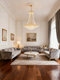 Modern luxury K9 crystal basket chandelier for the hotel 35