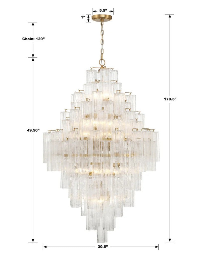 Eddifod Tiered 20-Light Chandelier-Chandelier-Jecanoli