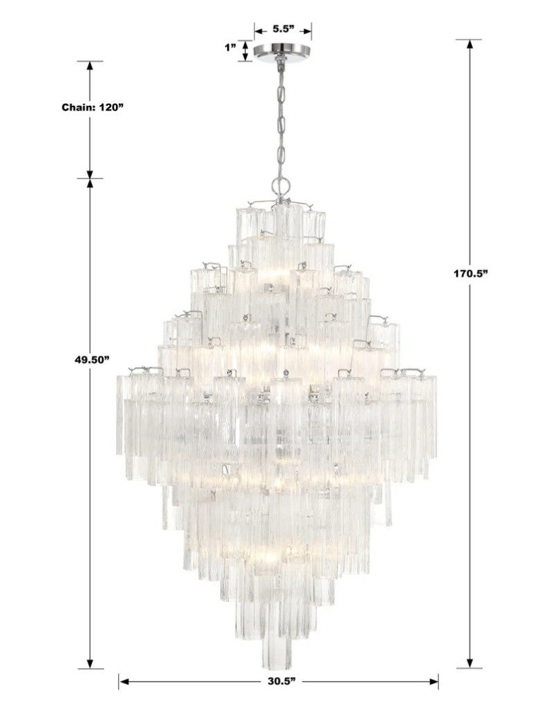 Eddifod Tiered 20-Light Chandelier-Chandelier-Jecanoli