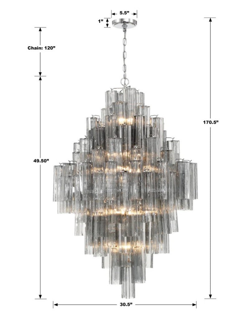Eddifod Tiered 20-Light Chandelier-Chandelier-Jecanoli