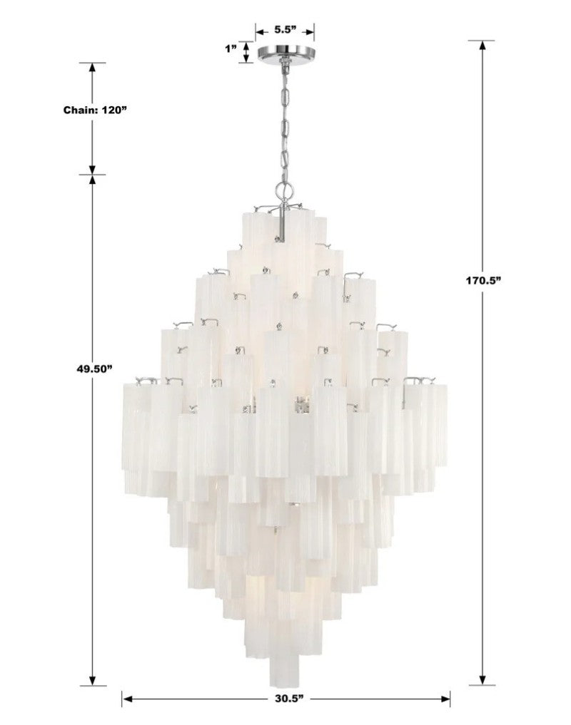 Eddifod Tiered 20-Light Chandelier-Chandelier-Jecanoli