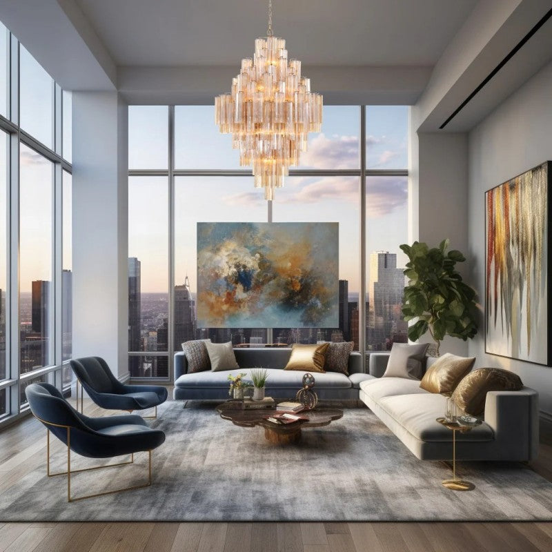 Eddifod Tiered 20-Light Chandelier-Chandelier-Jecanoli