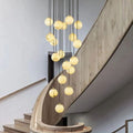 Alabaster Global Wavy Chandelier-Pendant for living room,Pendant for kitchen,Pendant for bathrooms,Pendant for bedrooms,Pendant for foyer,Pendant for stairways,Pendant for dining room-Jecanoli