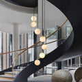 Alabaster Global Wavy Chandelier-Pendant for living room,Pendant for kitchen,Pendant for bathrooms,Pendant for bedrooms,Pendant for foyer,Pendant for stairways,Pendant for dining room-Jecanoli