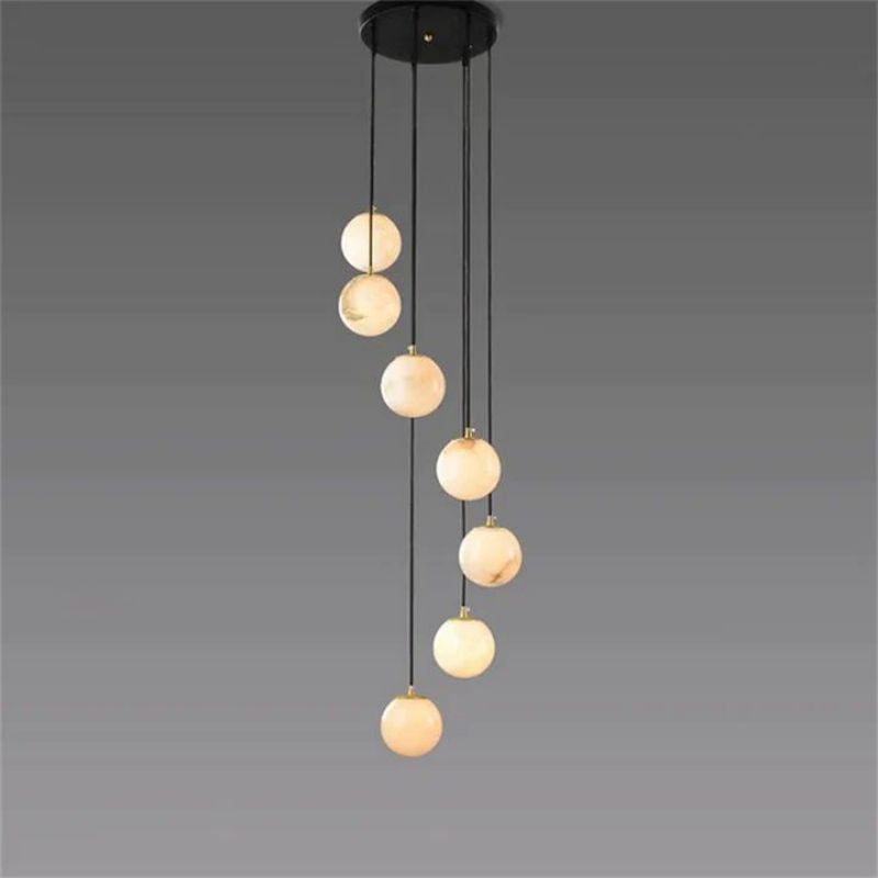 Alabaster Global Wavy Chandelier-Pendant for living room,Pendant for kitchen,Pendant for bathrooms,Pendant for bedrooms,Pendant for foyer,Pendant for stairways,Pendant for dining room-Jecanoli