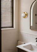 Round Alabaster Orb Sconce - Vakkerlight