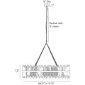 Althely 10 Lights Rectangle Pendant Chandelier-Jecanoli