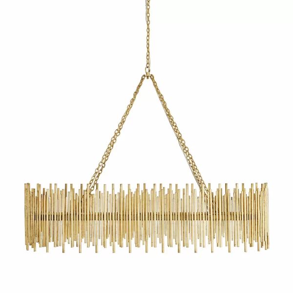 Althely 10 Lights Rectangle Pendant Chandelier-Jecanoli
