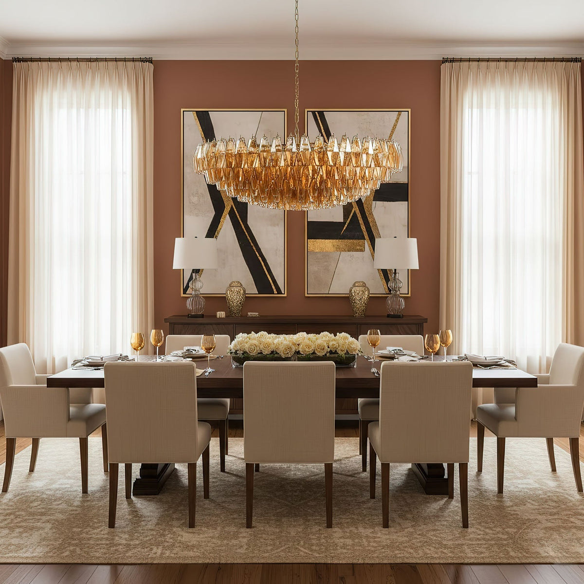 Premium Amber Sorrento Chandelier-Chandelier-Jecanoli