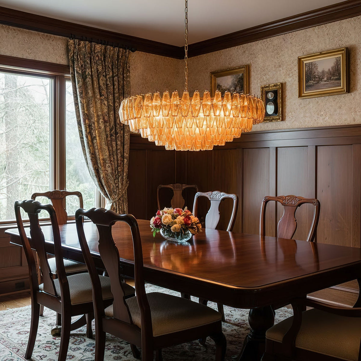 Premium Amber Sorrento Chandelier-Chandelier-Jecanoli